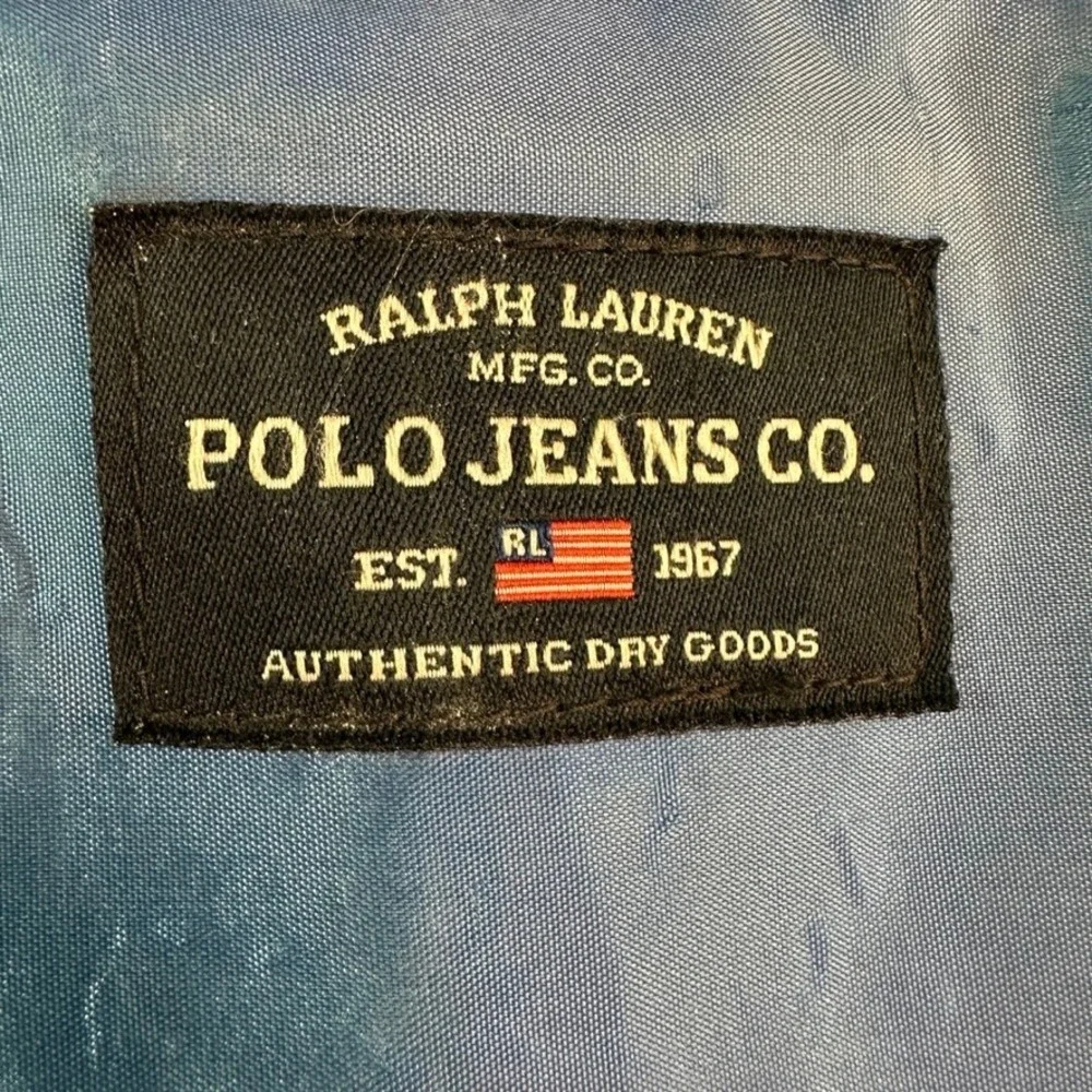 Ralph Lauren Polo Jeans Co Duffel Bag Blue Black Nylon Vintage Travel Gym Tote